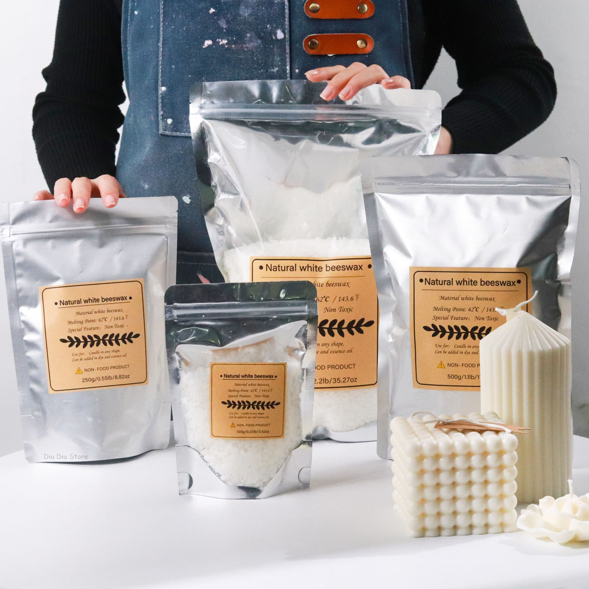 Candle Supplies Beeswax - Beyaz Balmumu Saf Doğal Granül Kokulu