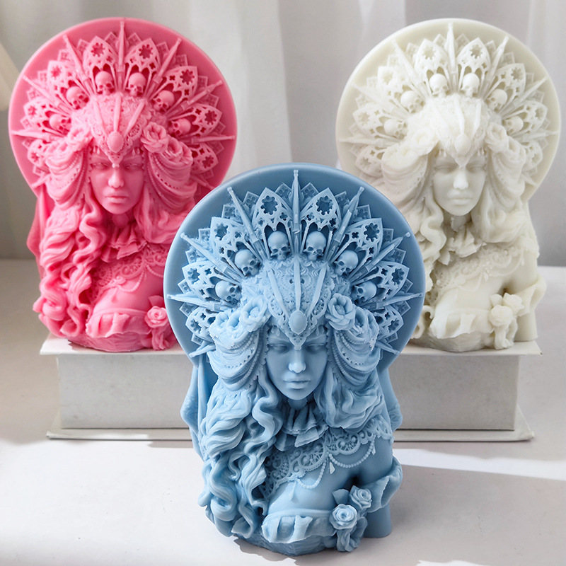Candle. Queen - DIY Yarım vücut kafatası kafa kraliçe