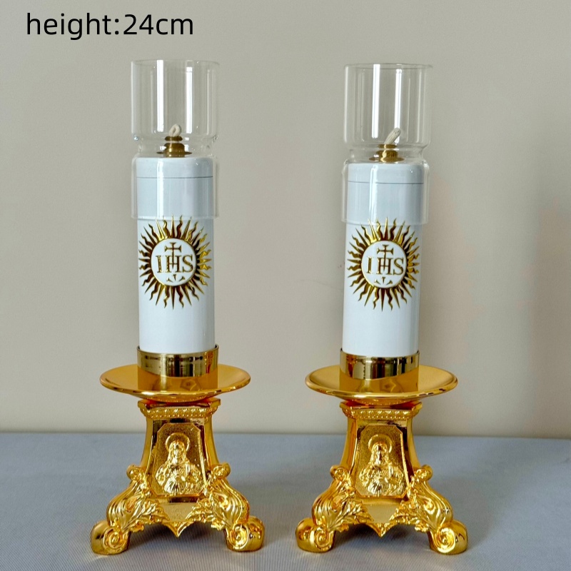Candle Oil Supplies - Katolik Yağ Lambası Mumluk, Rüzgarlık ve