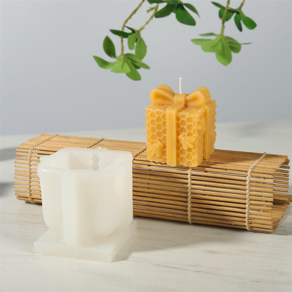 Honeycomb Bow Gift Box Silicon - Candle Supplies Beeswax incelemesi ve fiyatı