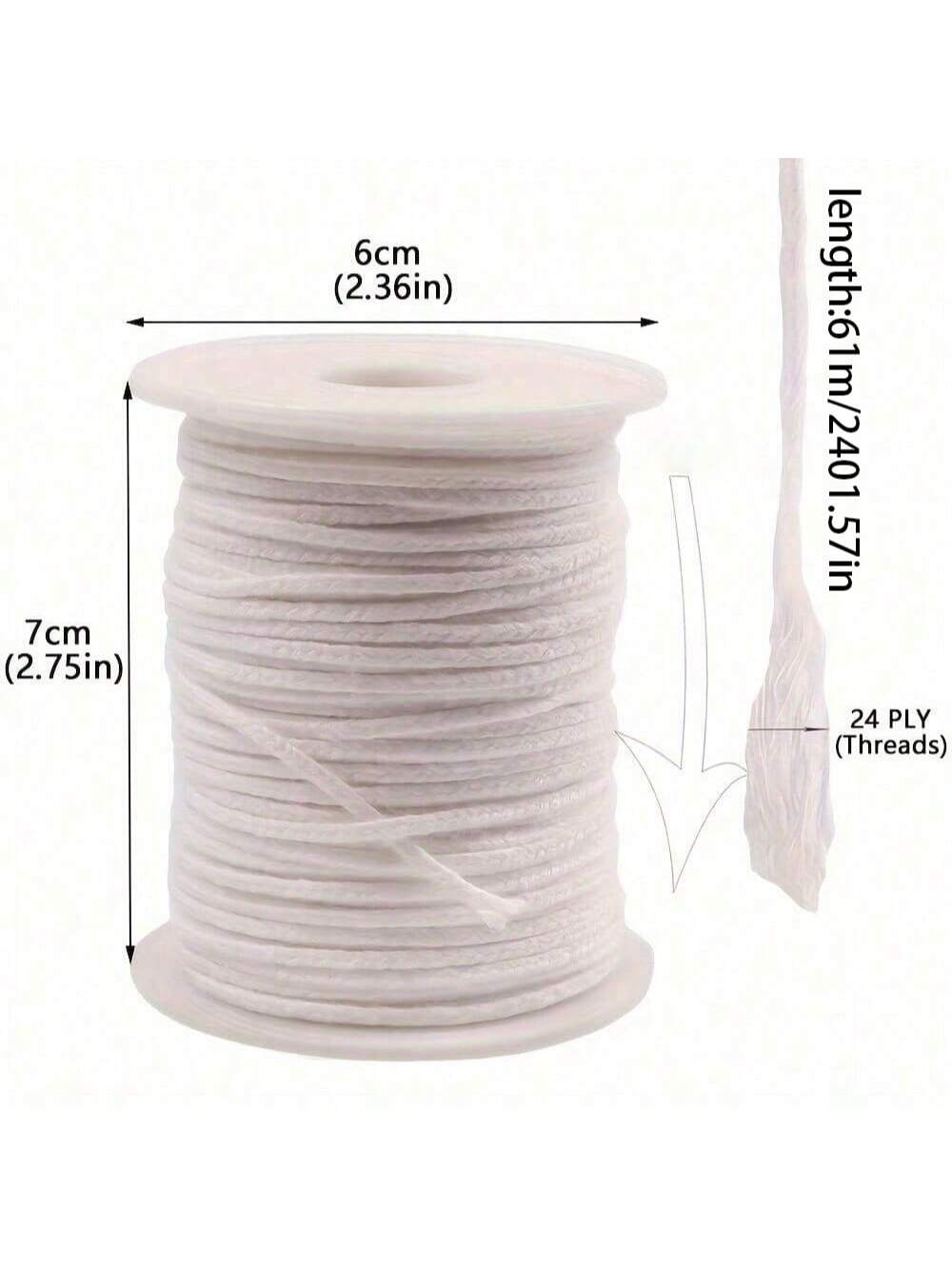 2401,57 inçlik dumansız fitil, - Candle Oil Supplies incelemesi ve fiyatı