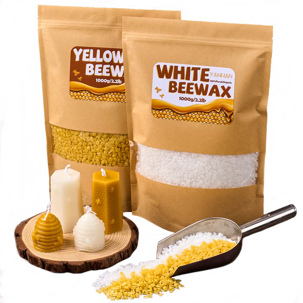 1000g Saf Doğal Granül Beyaz S - Candle Supplies Beeswax incelemesi ve fiyatı