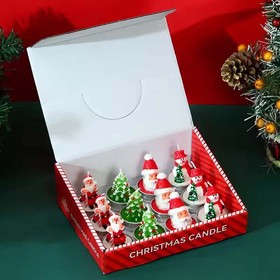 12 adet mumlar noel dekorasyon - Candle Oil Supplies incelemesi ve fiyatı